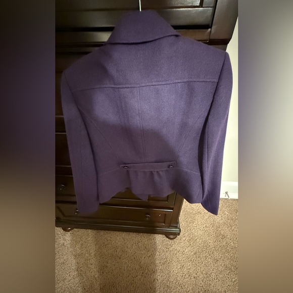 Tahari Women's Purple Double-Breasted Blazer - Picture 2 of 3